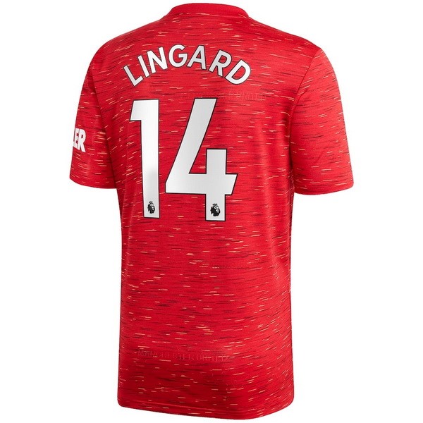 Camiseta Manchester United NO.14 Lingard Primera equipo 2020-2021 Rojo